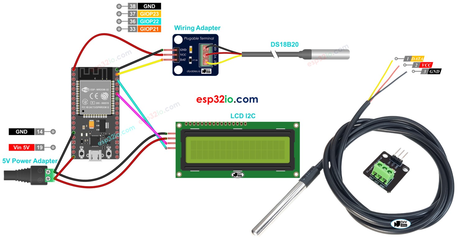 Esp Lcd Esp Temperature Sensor Lcd