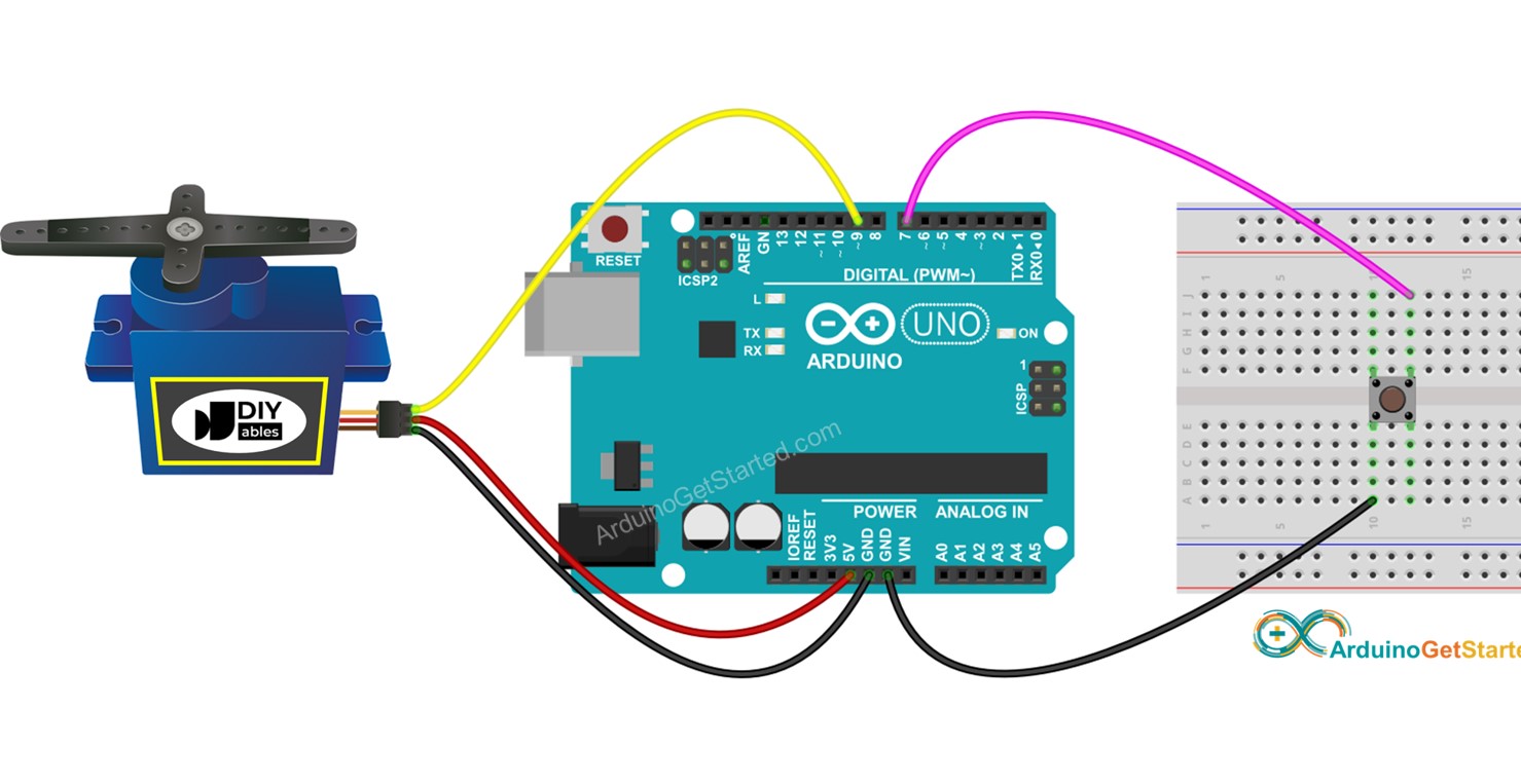 아두이노 버튼 서보 모터