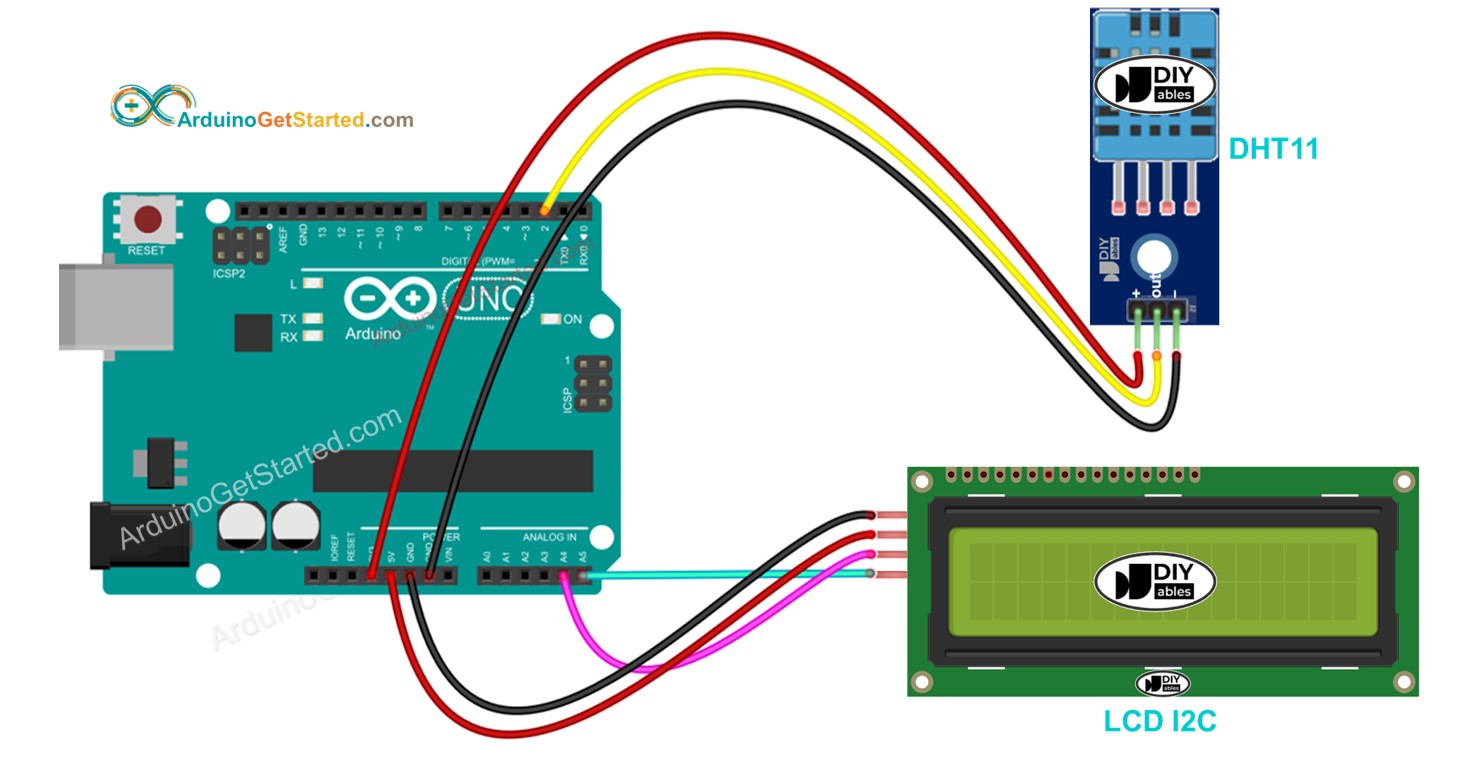 아두이노 - DHT11 - LCD | Arduino - DHT11 - LCD