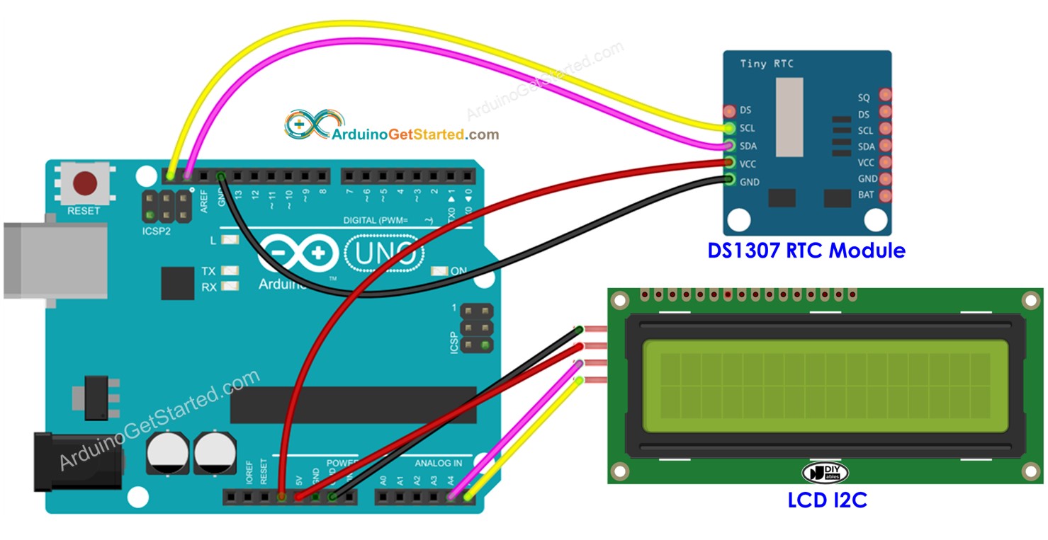 아두이노 LCD 시계 Arduino LCD Clock