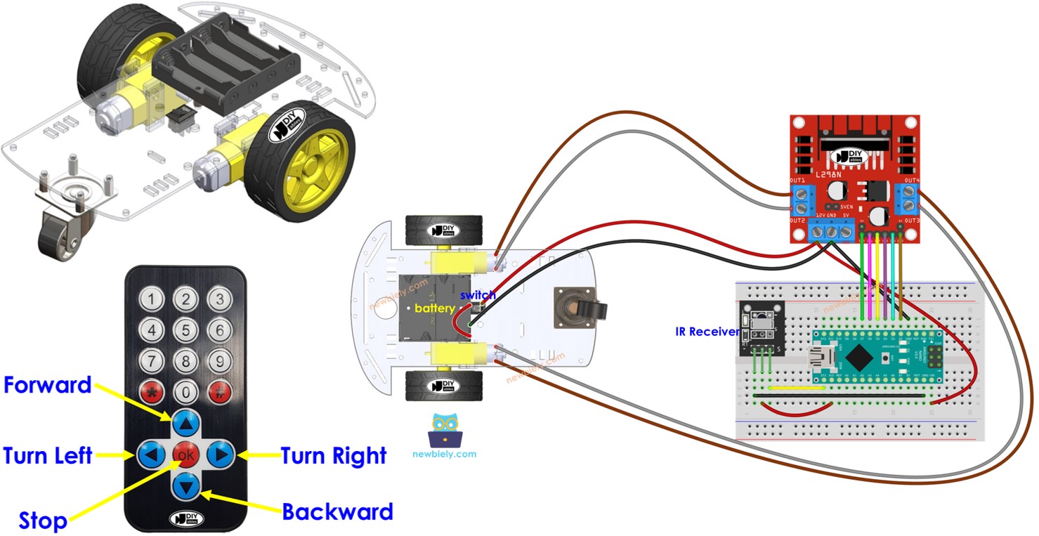 Arduino Nano 2WD car how it work