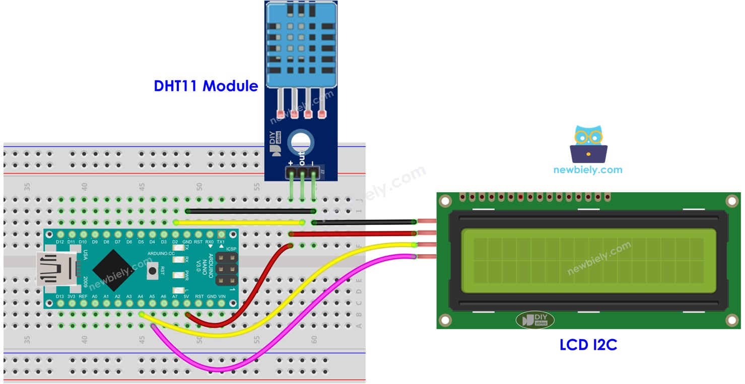 아두이노 나노 DHT11 LCD Arduino Nano DHT11 LCD