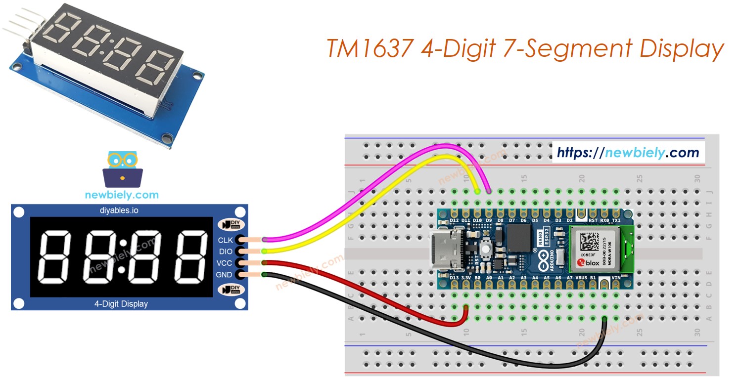 아두이노 나노 ESP32 tm1637 4-digit 7-segment 디스플레이