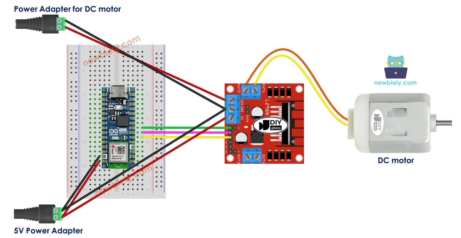 아두이노 나노 esp32 모터