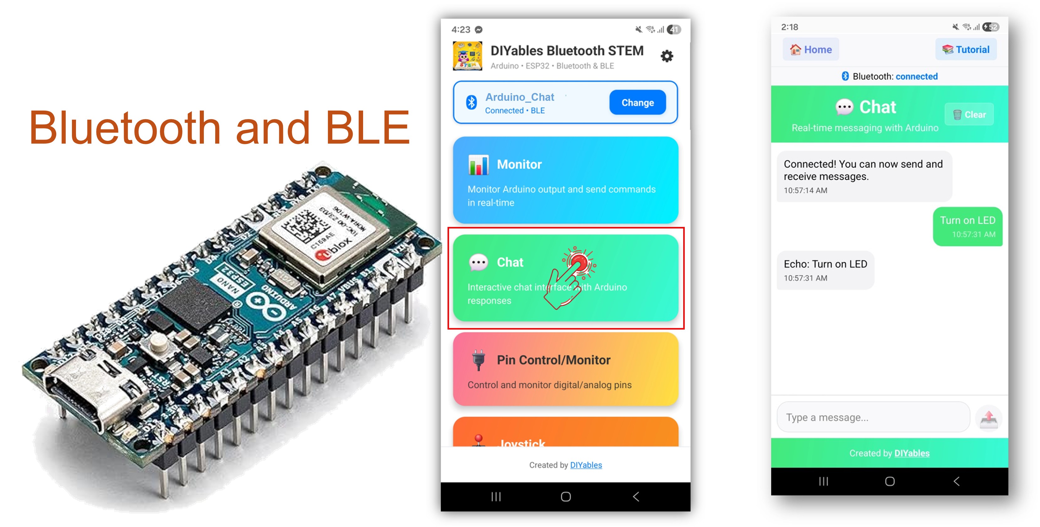 아두이노 나노 ESP32 블루투스 채팅 예제 - BLE를 통한 양방향 메시징 튜토리얼