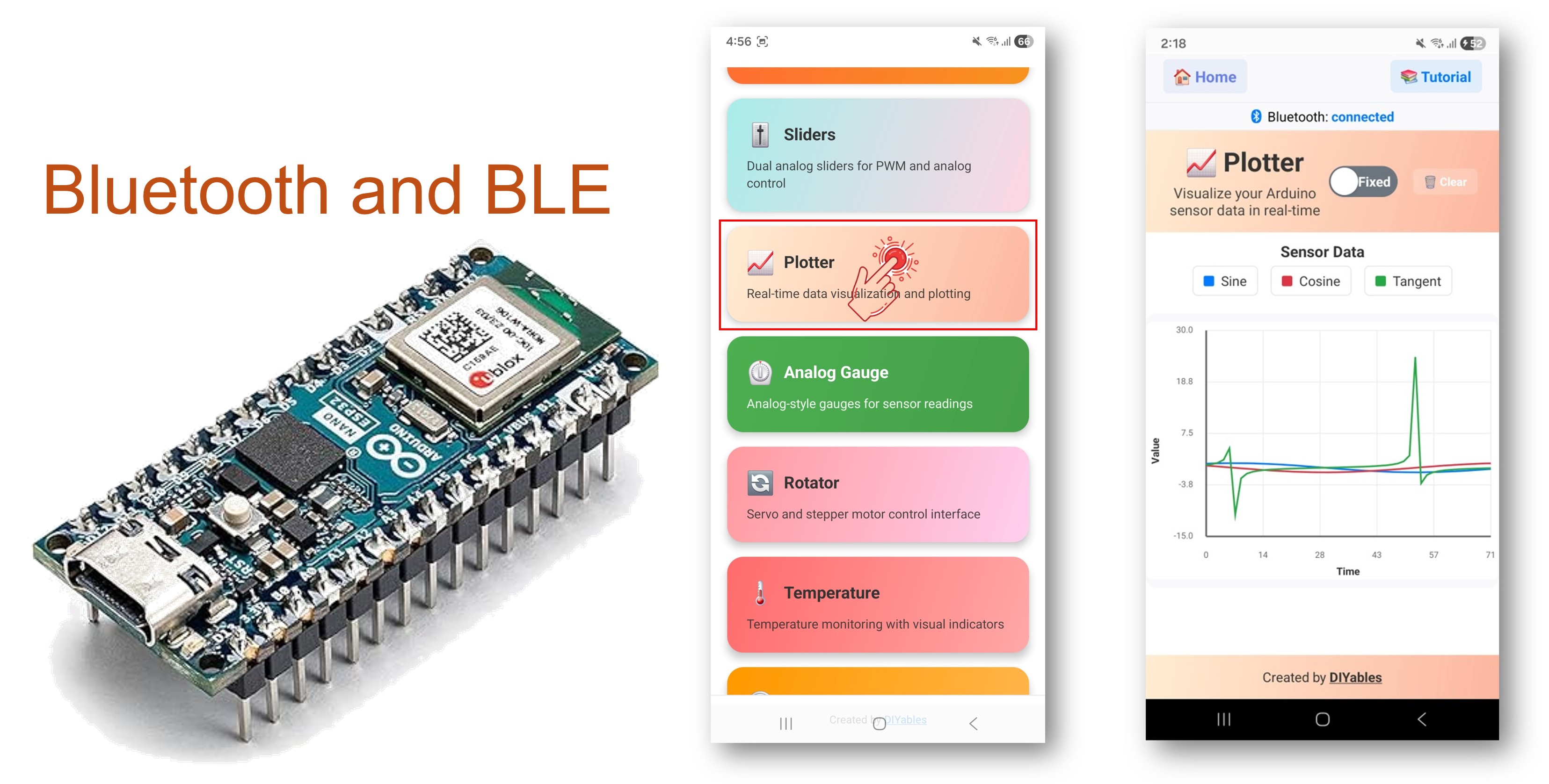 아두이노 나노 ESP32 블루투스 플로터 예제 - BLE를 통한 실시간 데이터 시각화 튜토리얼