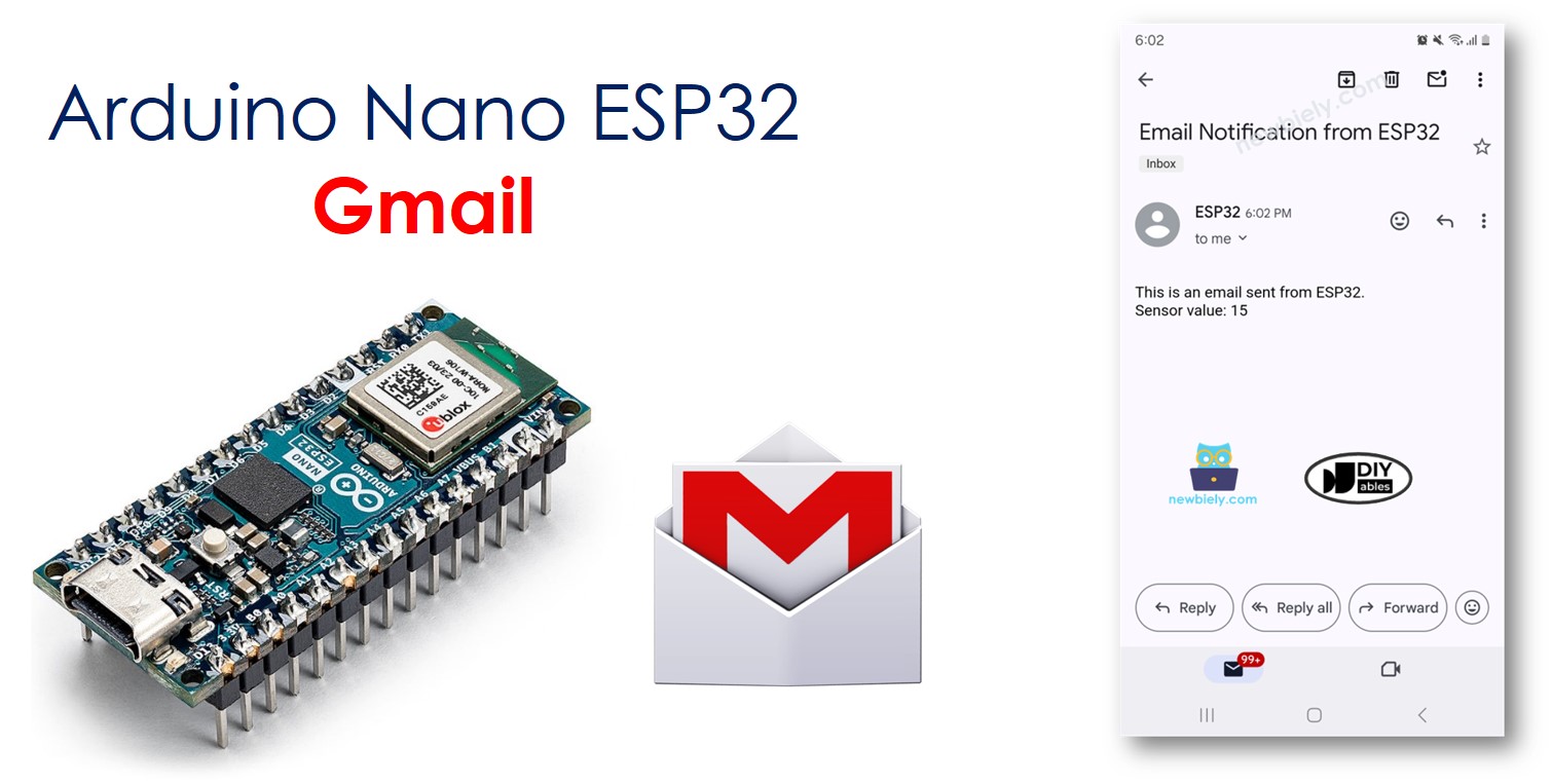 아두이노 나노 ESP32 지메일