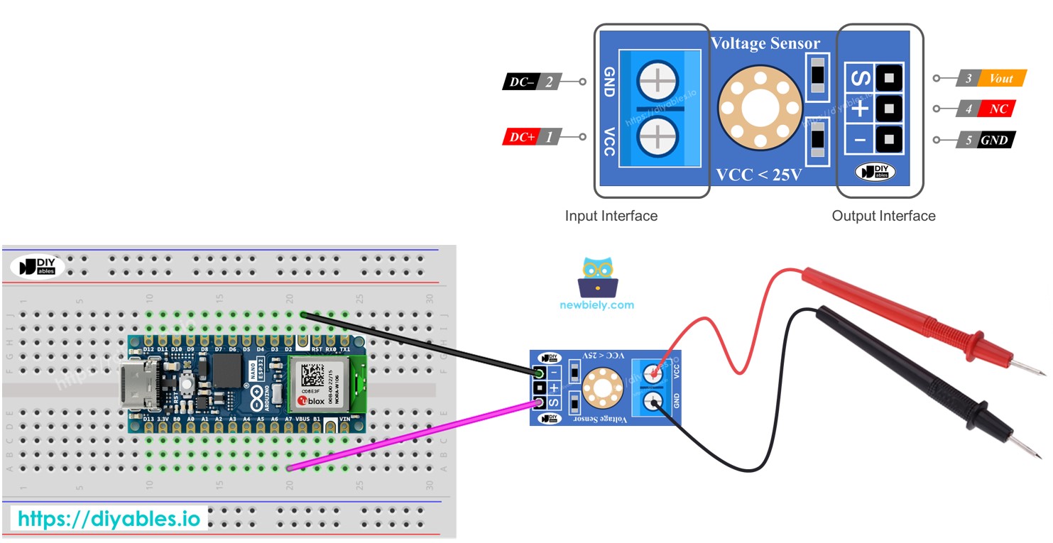 아두이노 나노 esp32 전압 센서