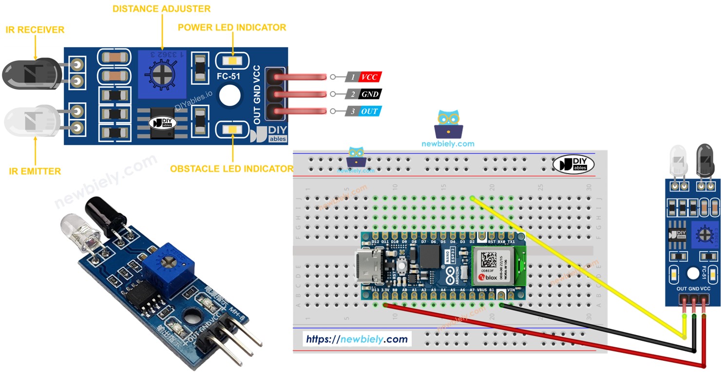 아두이노 나노 esp32 장애물 회피 센서