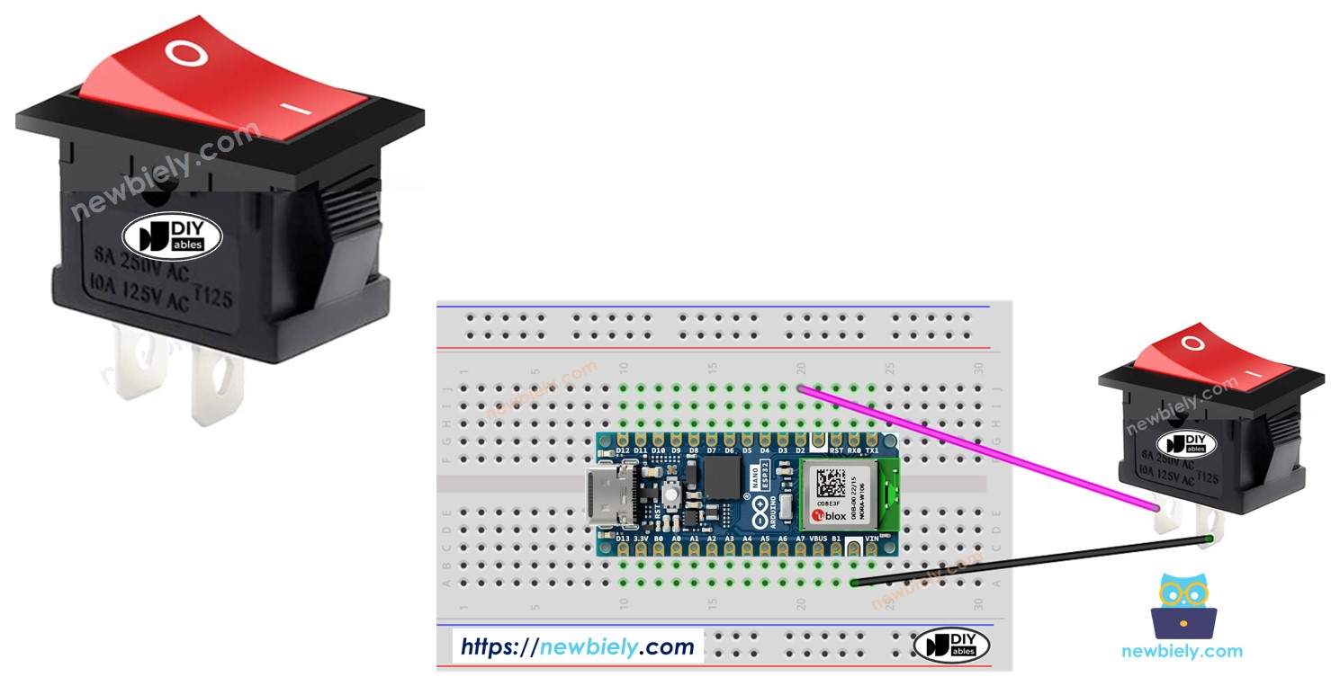 아두이노 나노 ESP32 on/off switch