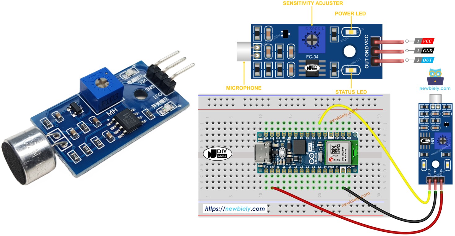 아두이노 나노 ESP32 소리 센서