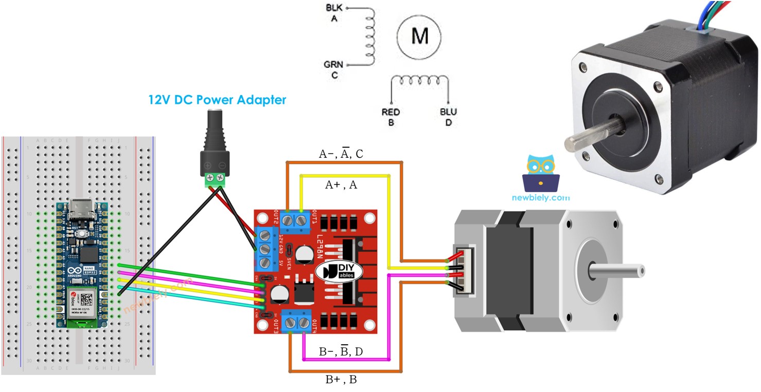 Arduino Nano ESP32 Stepper motor