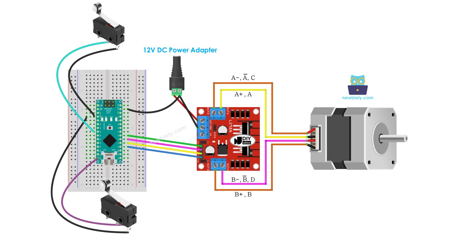 아두이노 나노 - 스테퍼 모터 리미트 스위치 | Arduino Nano - Stepper Motor Limit Switch