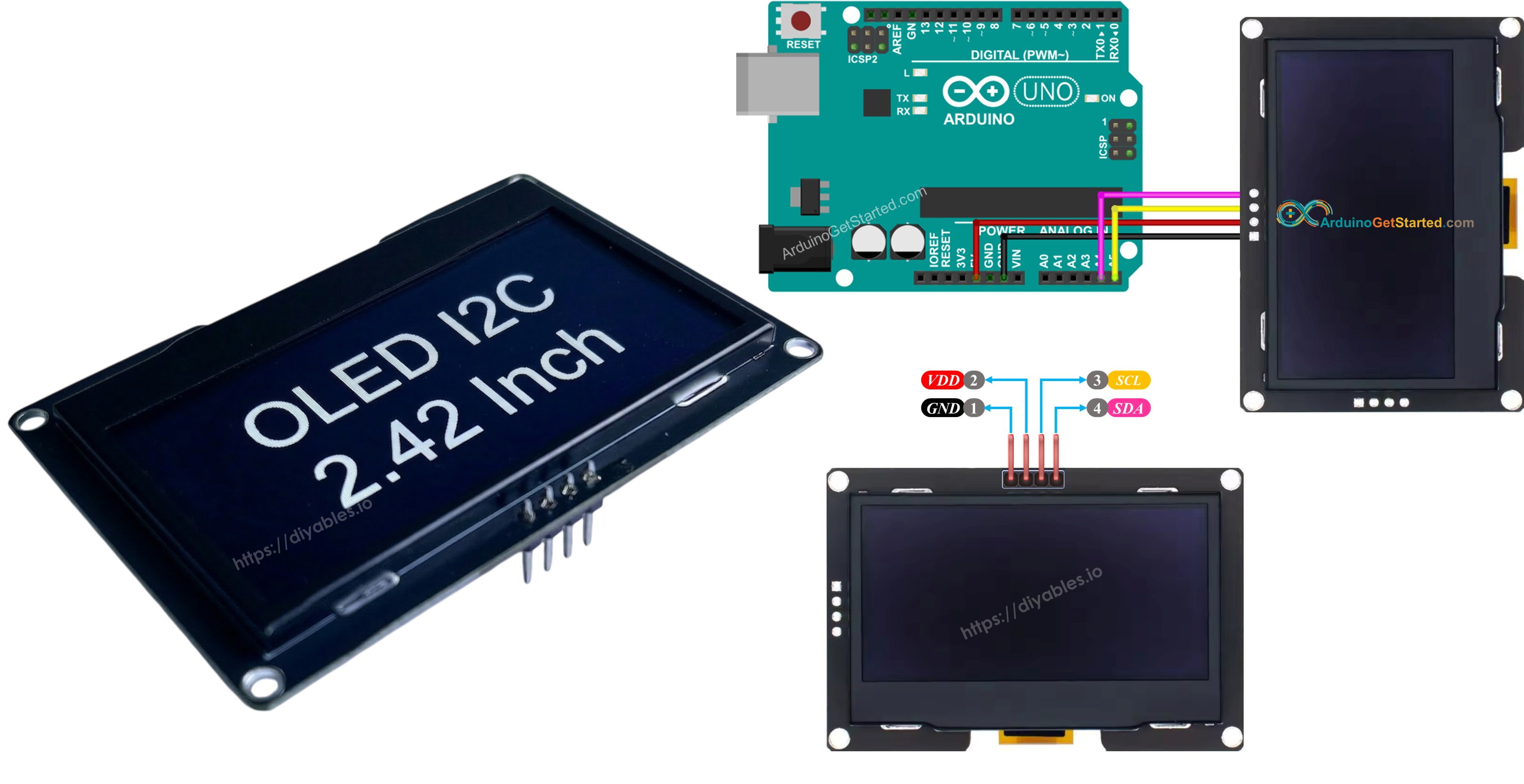 아두이노 ssd1309 oLED 디스플레이