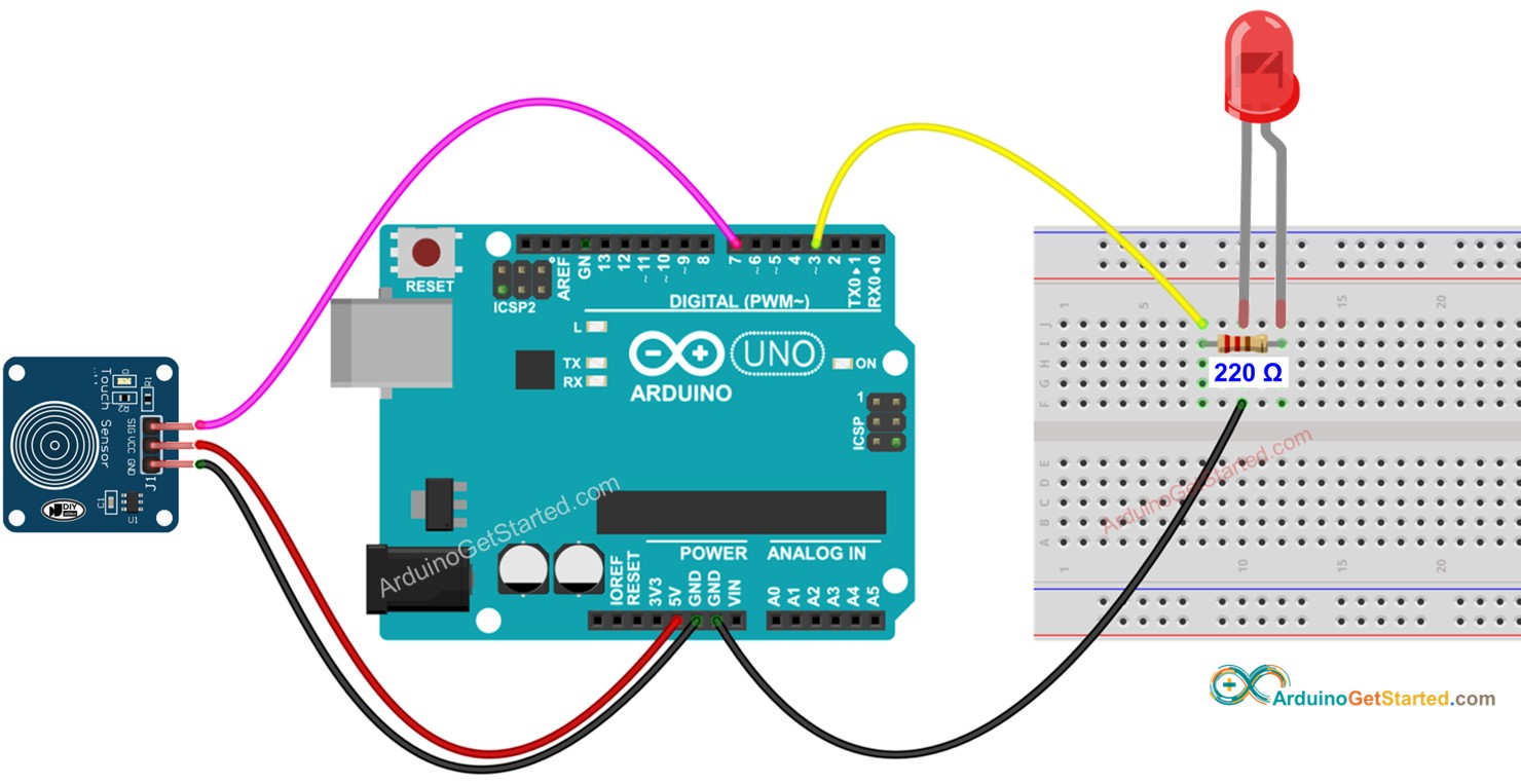 아두이노 - 터치 센서 - LED | Arduino - Touch Sensor - LED