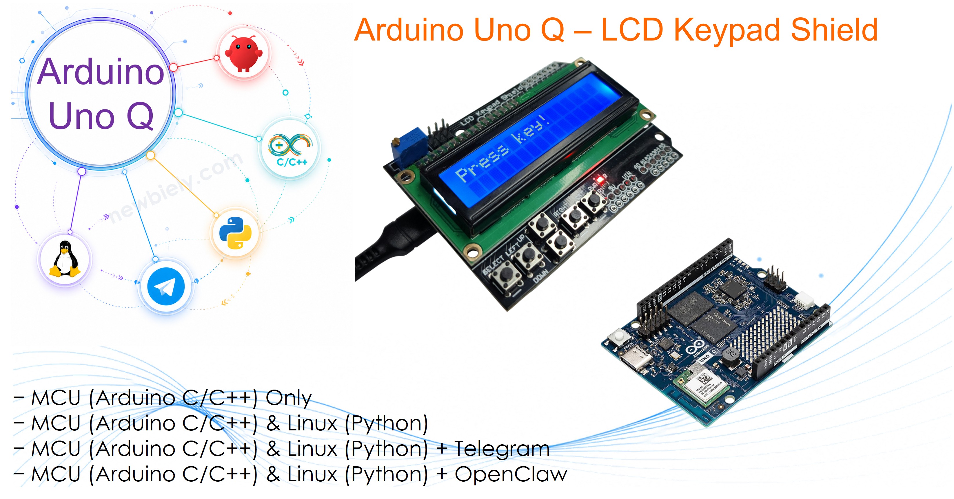 Arduino UNO Q - lcd 키패드 쉴드