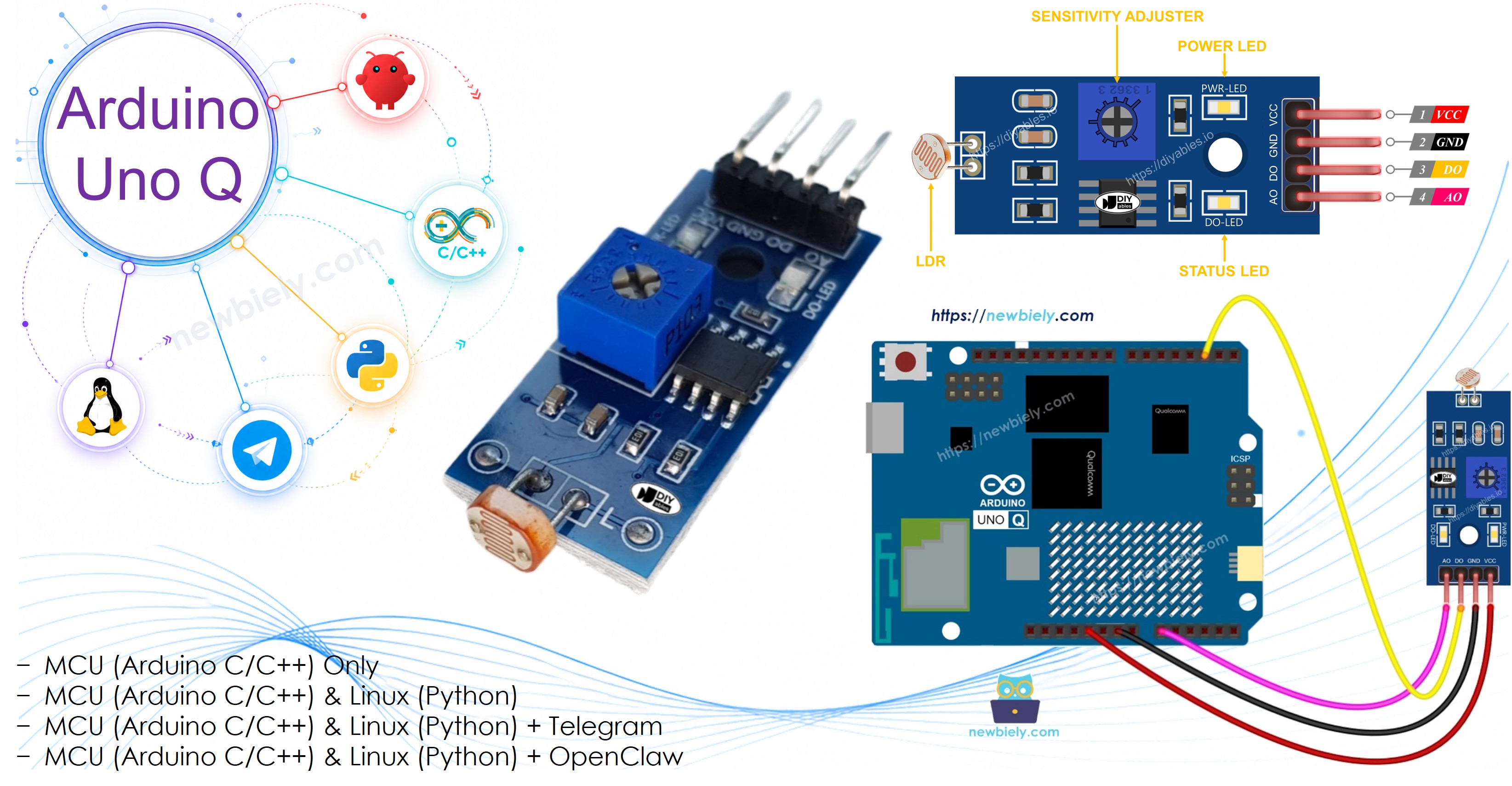 Arduino UNO Q ldr 광 센서 module
