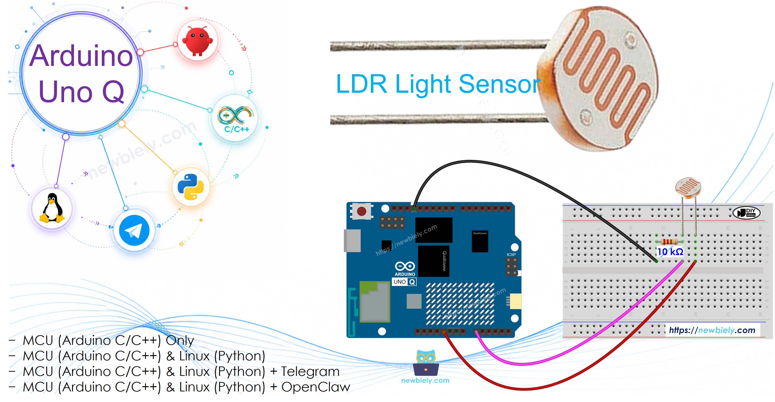 Arduino UNO Q 광 센서