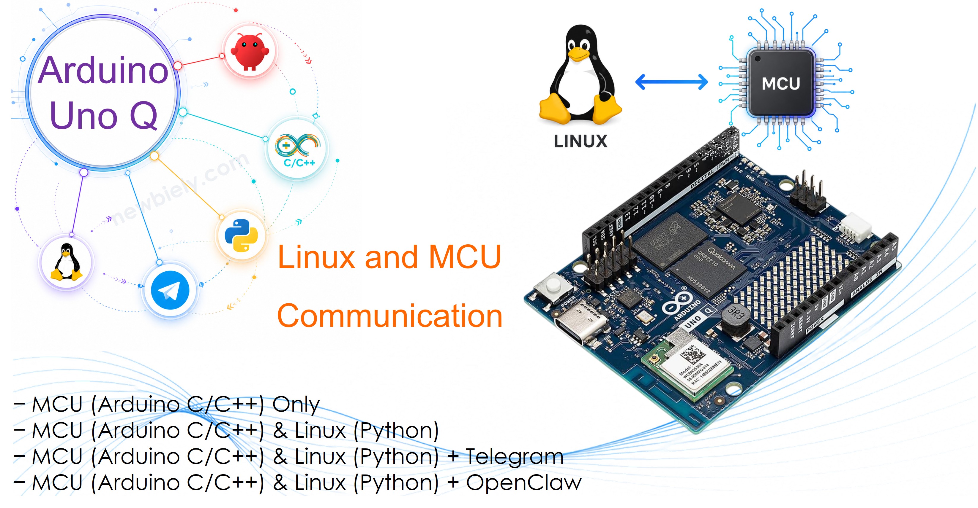 Arduino UNO Q linux mcu communication