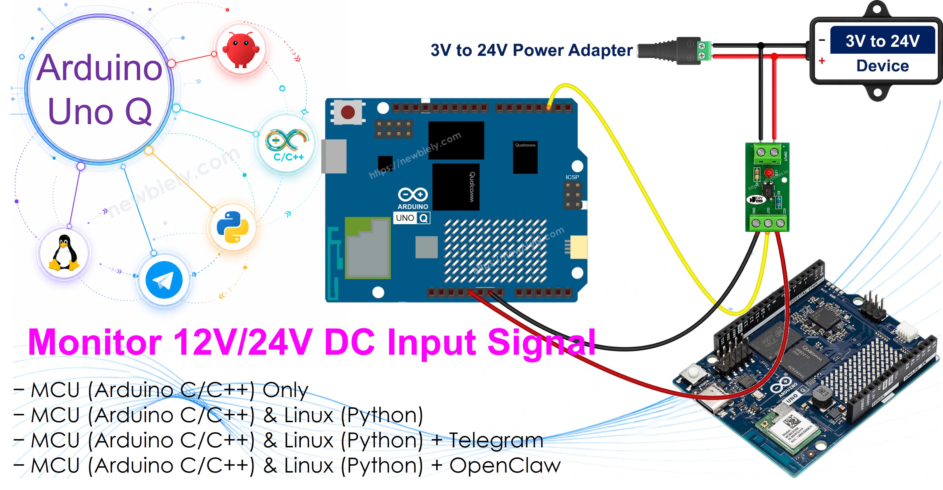 Arduino UNO Q pc817 옵토커플러 절연 24v 입력