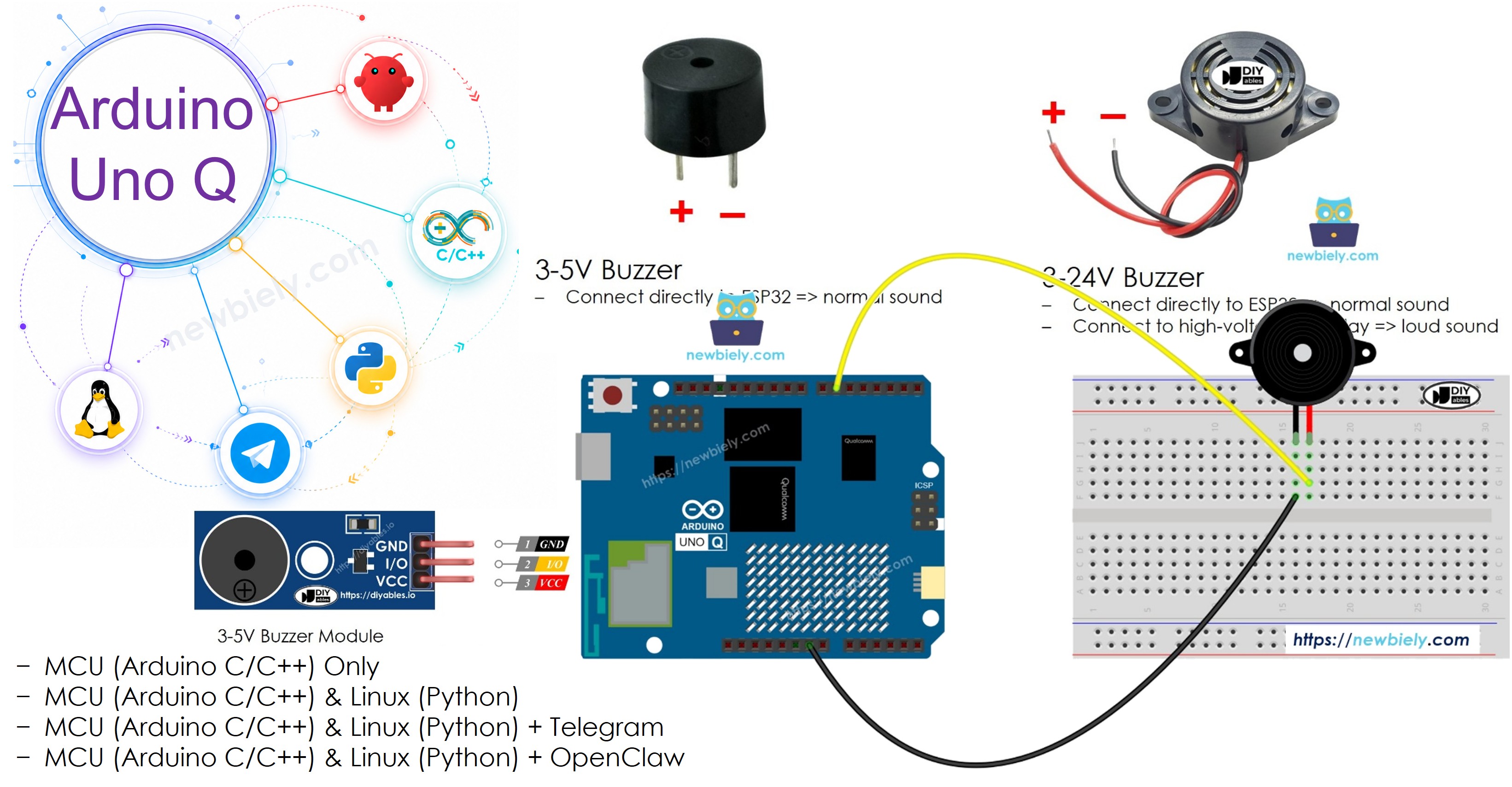 Arduino UNO Q 피에조 부저
