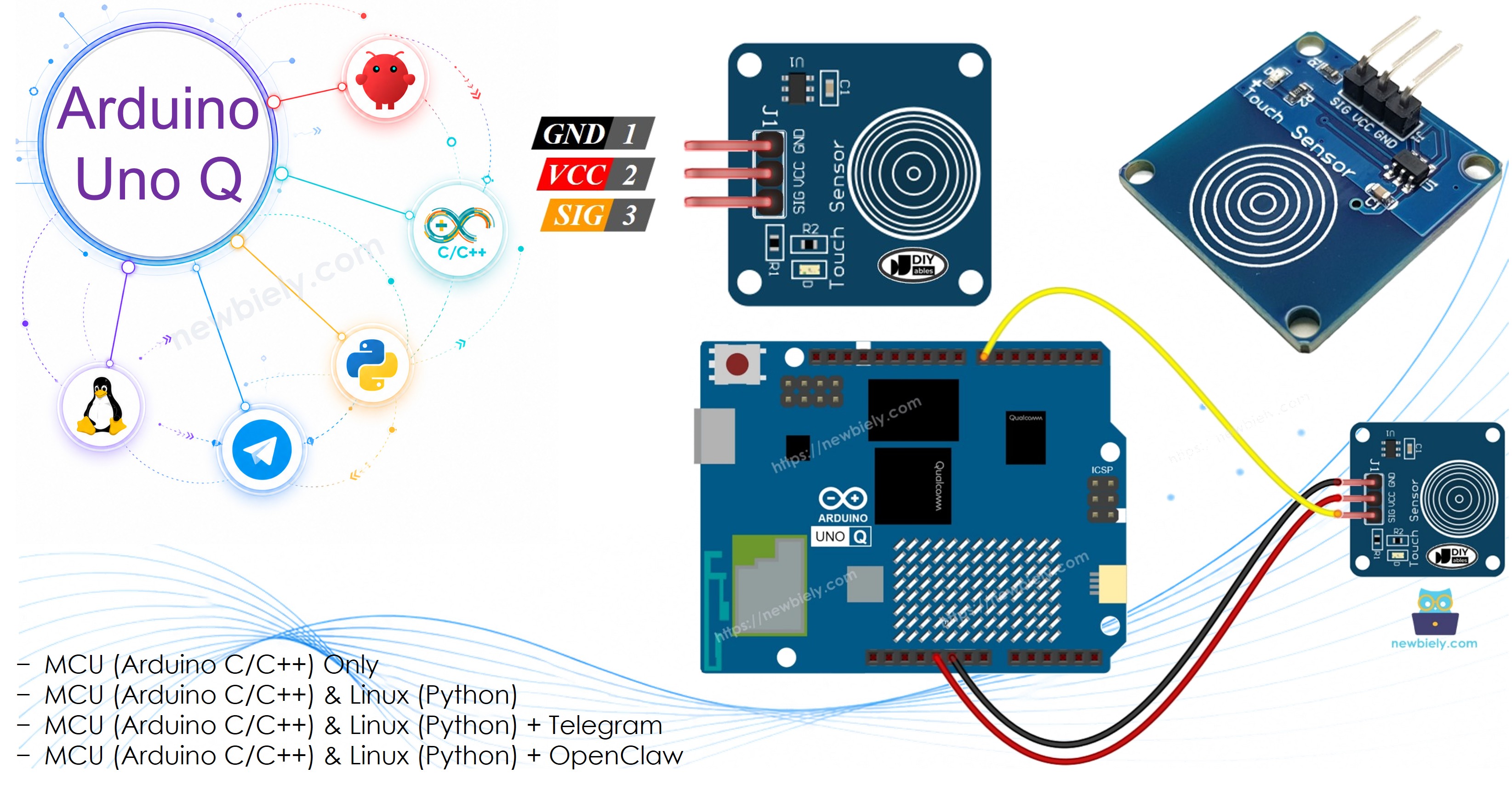 Arduino UNO Q 터치 센서