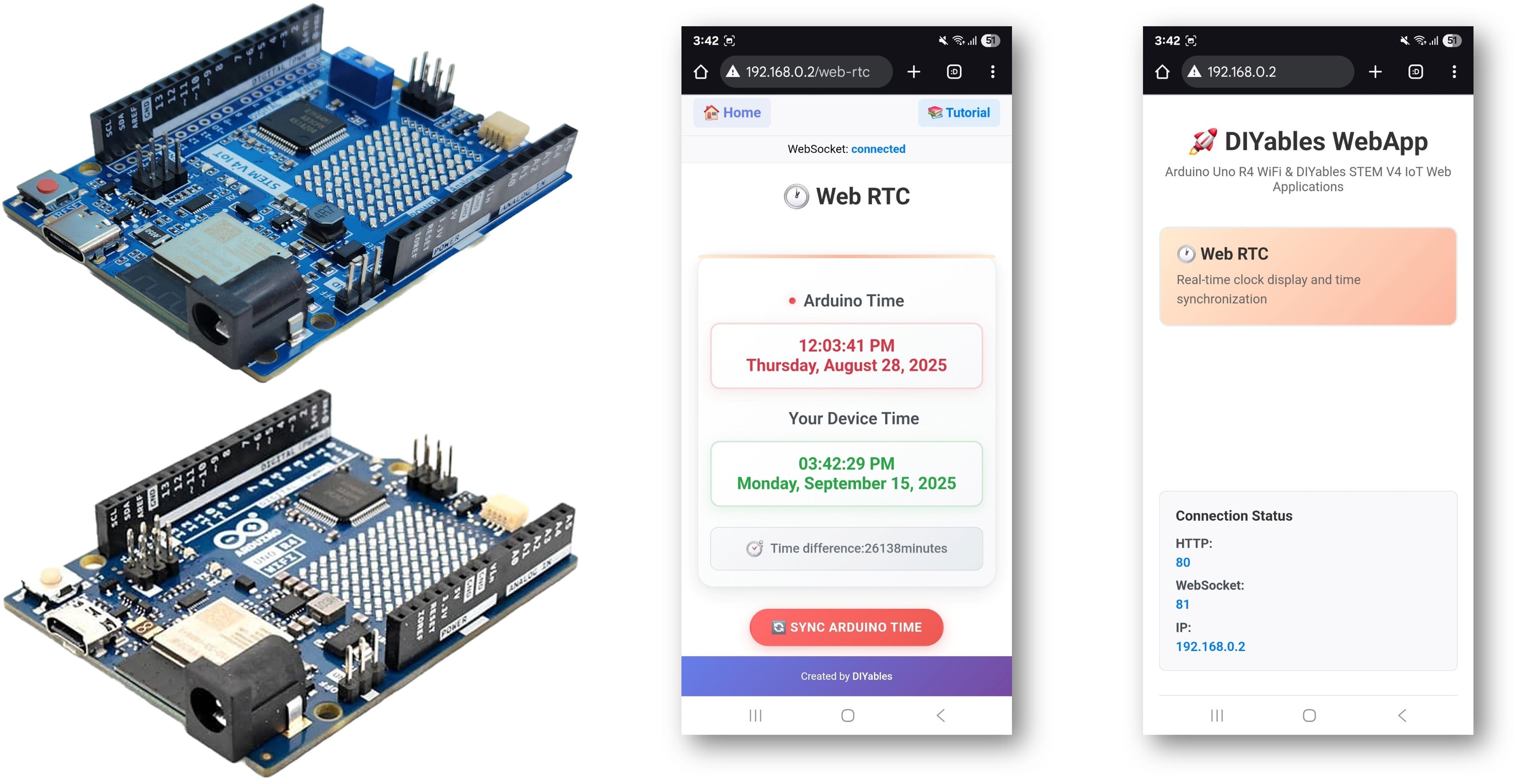 아두이노 webrtc 예제 - 실시간 시계 인터페이스 튜토리얼