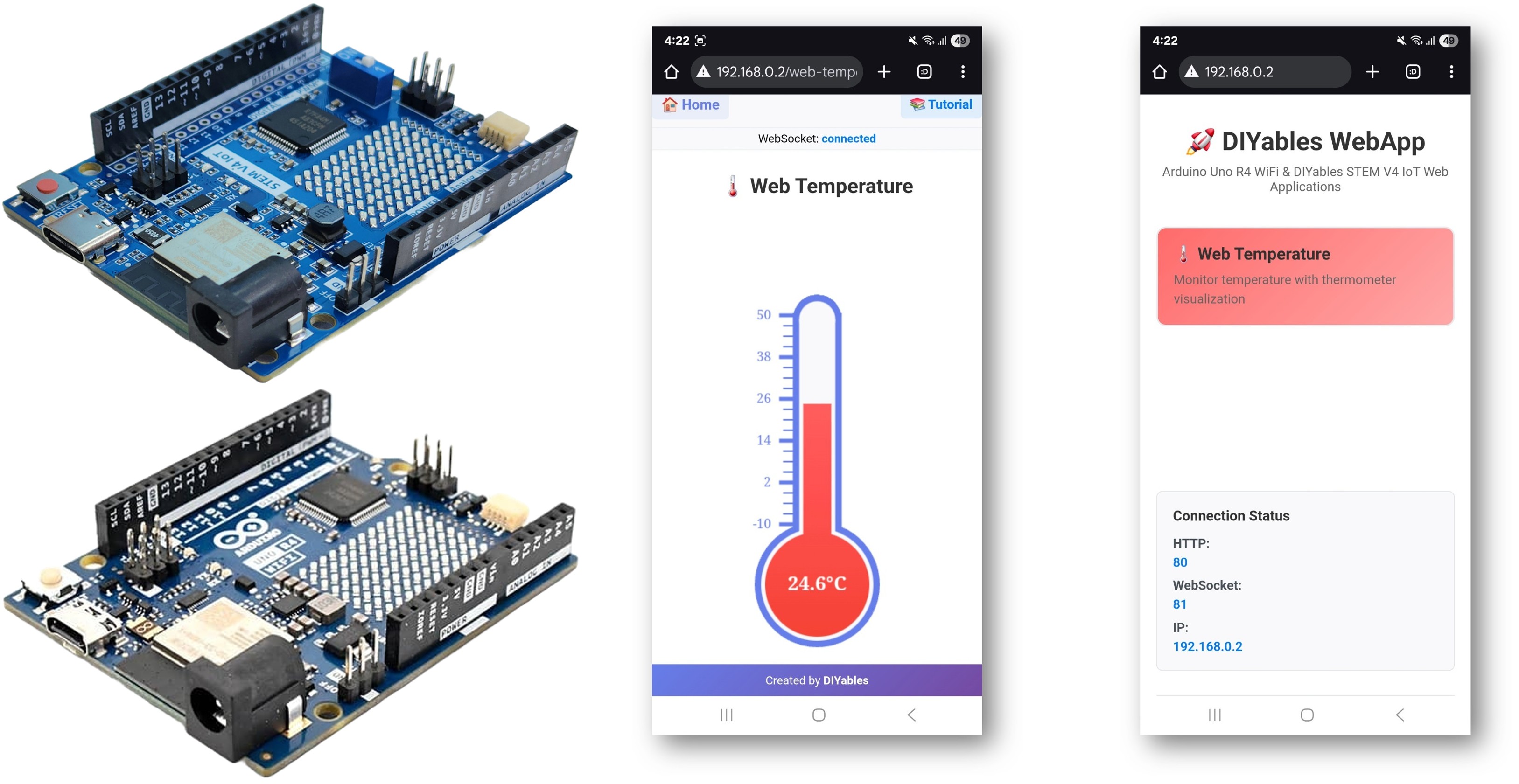 아두이노 webtemperature 예제 - 온도계 디스플레이 인터페이스 튜토리얼