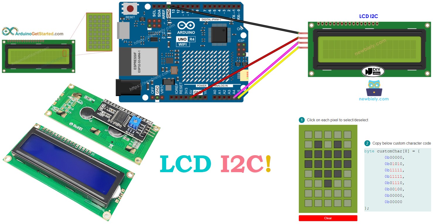 Arduino UNO R4 및 16x2 LCD I2C