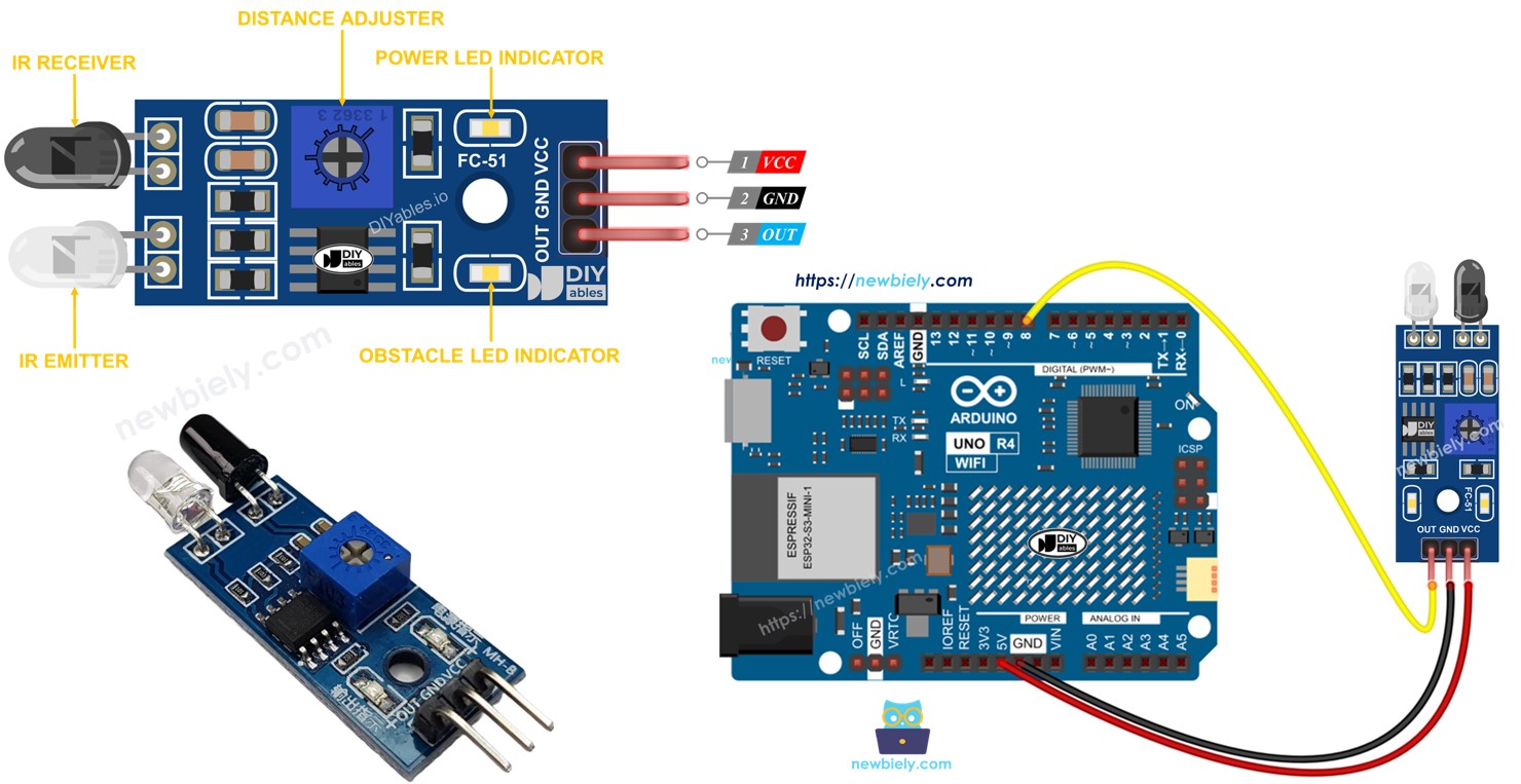 Arduino UNO R4 장애물 회피 센서