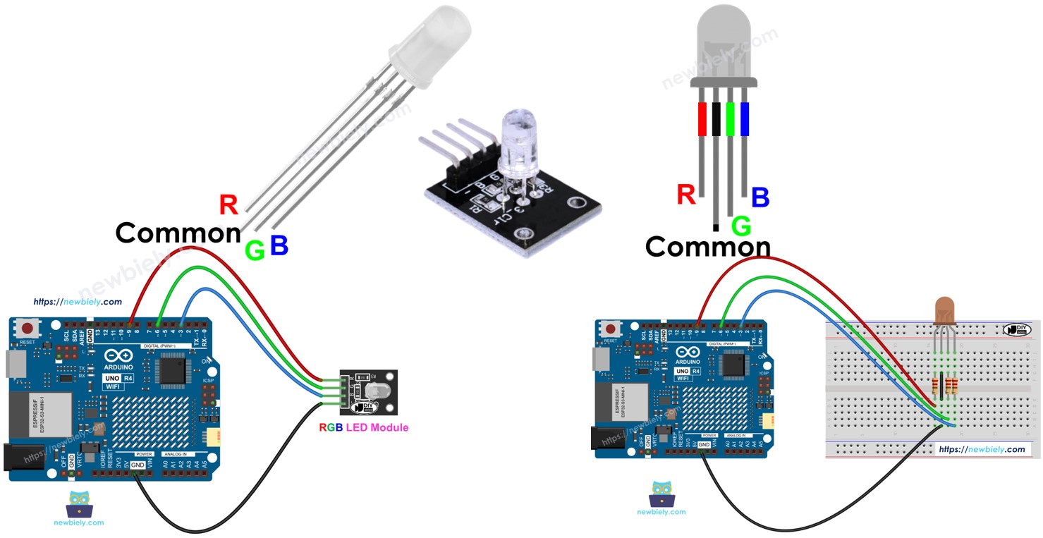 아두이노 UNO R4 RGB LED