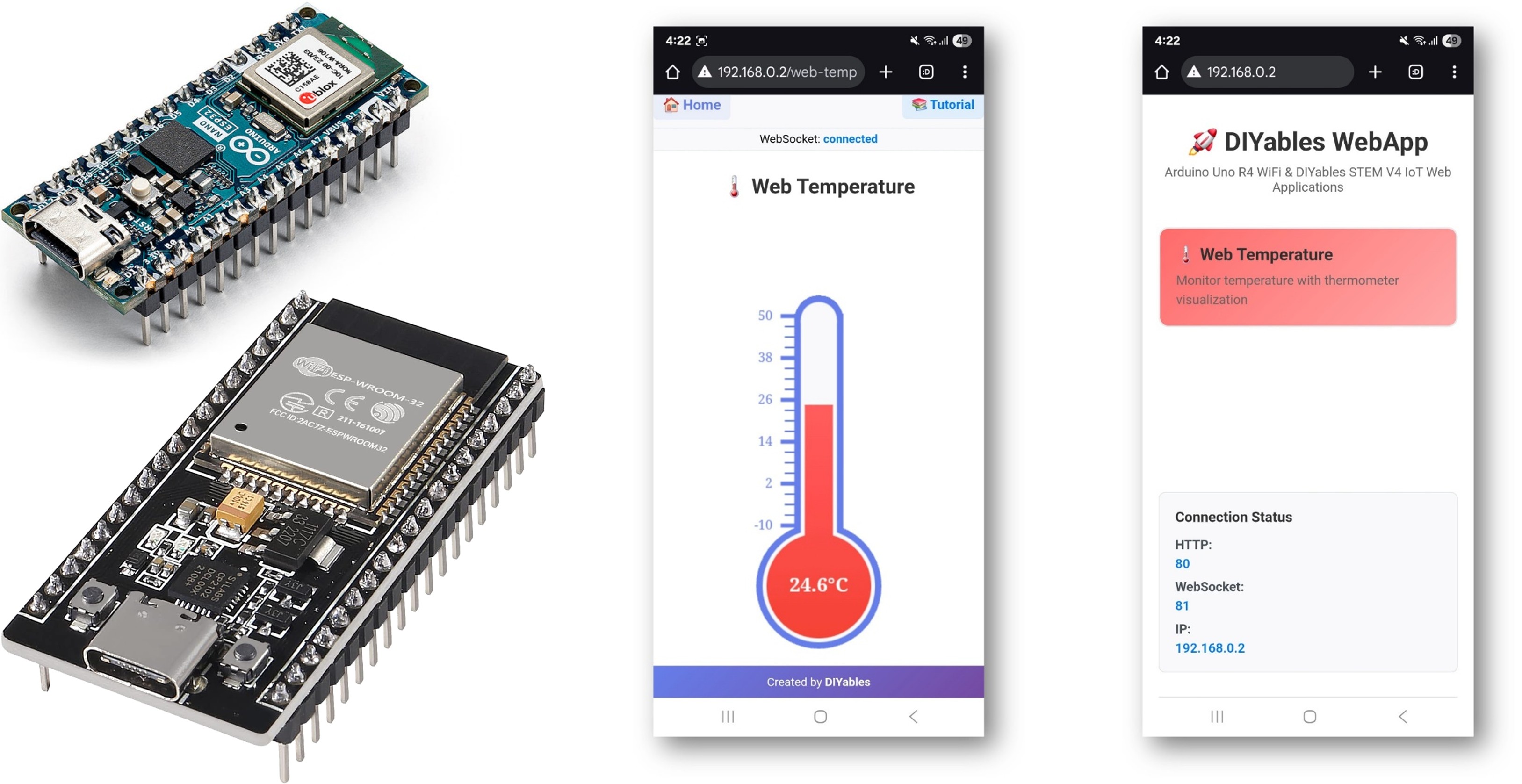 아두이노 webtemperature 예제 - 온도계 디스플레이 인터페이스 튜토리얼