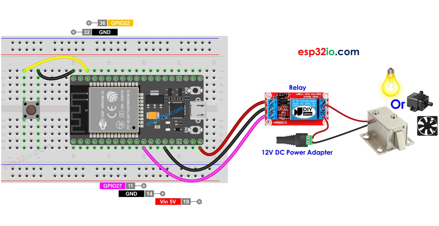 ESP32 버튼 릴레이