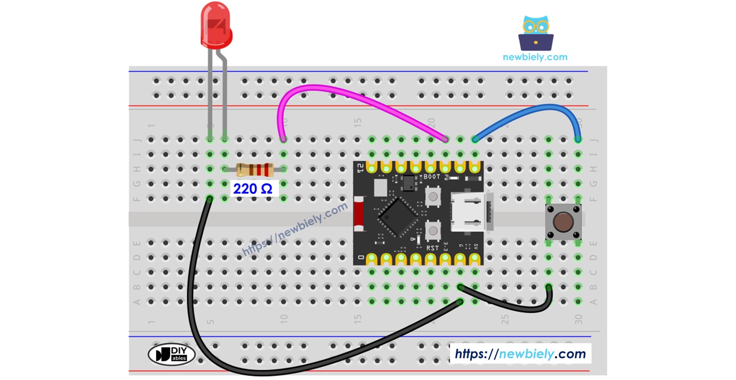 ESP32 C3 Super Mini - 버튼 LED