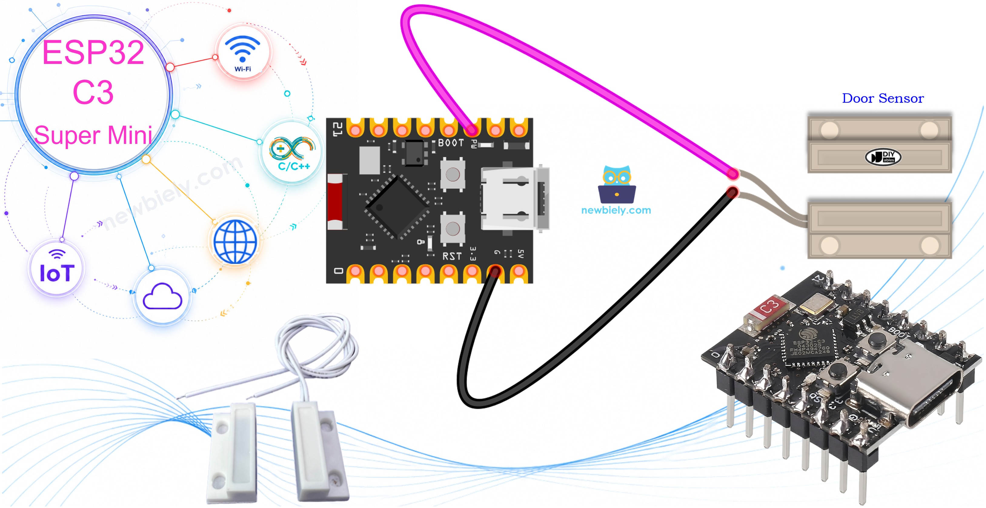 ESP32 C3 Super Mini - 도어 센서