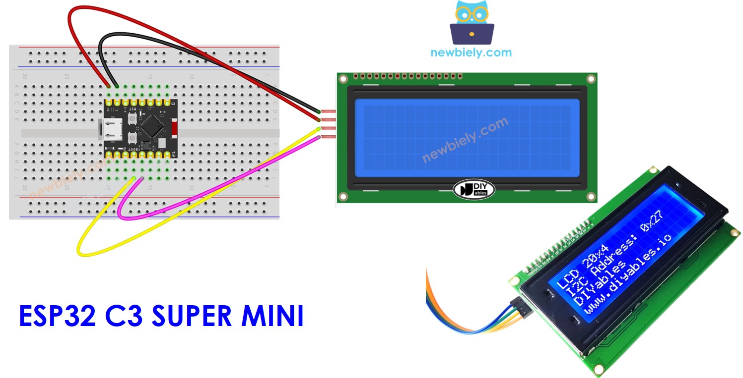 ESP32 c3 슈퍼 미니 - lcd 20x4