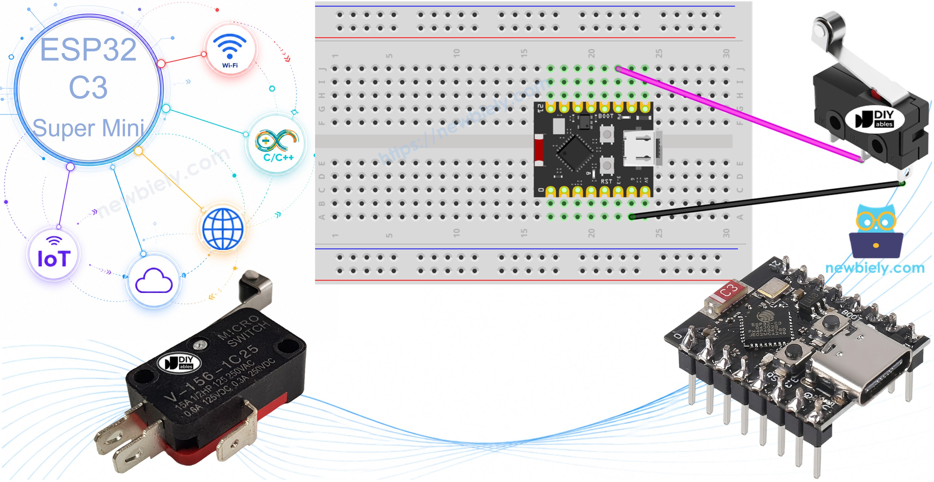 ESP32 C3 Super Mini - 리미트 스위치