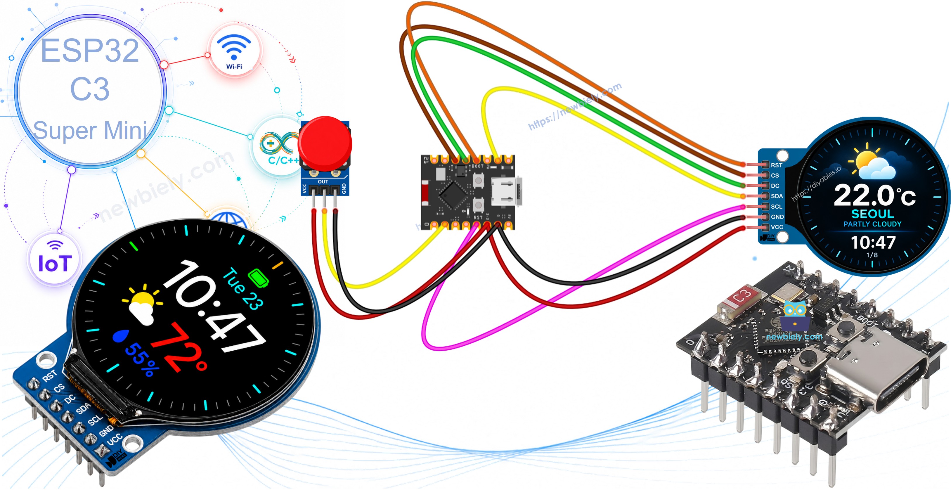 ESP32 C3 Super Mini - 스마트 기상 관측소