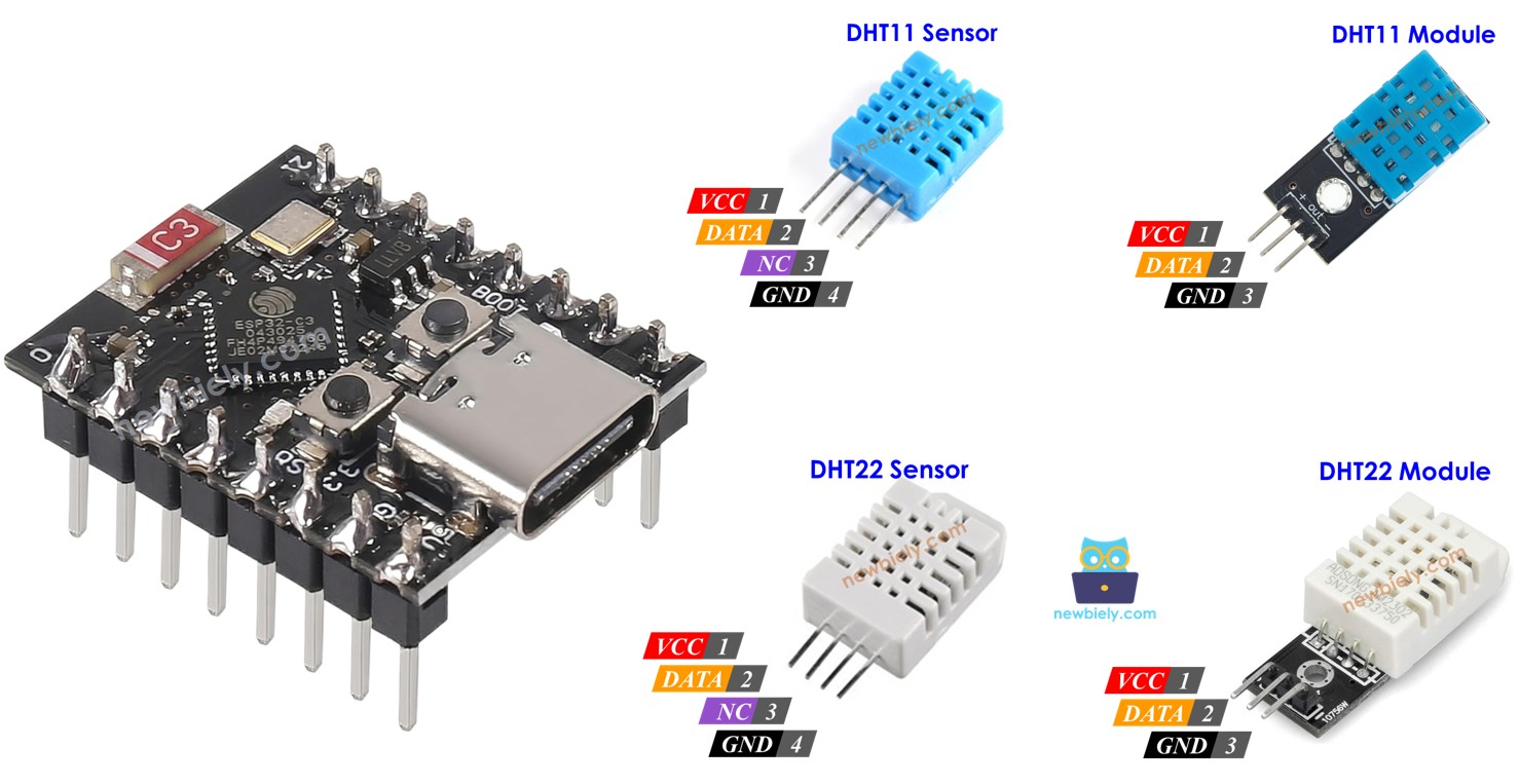 ESP32 C3 Super Mini - temperature humidity sensor