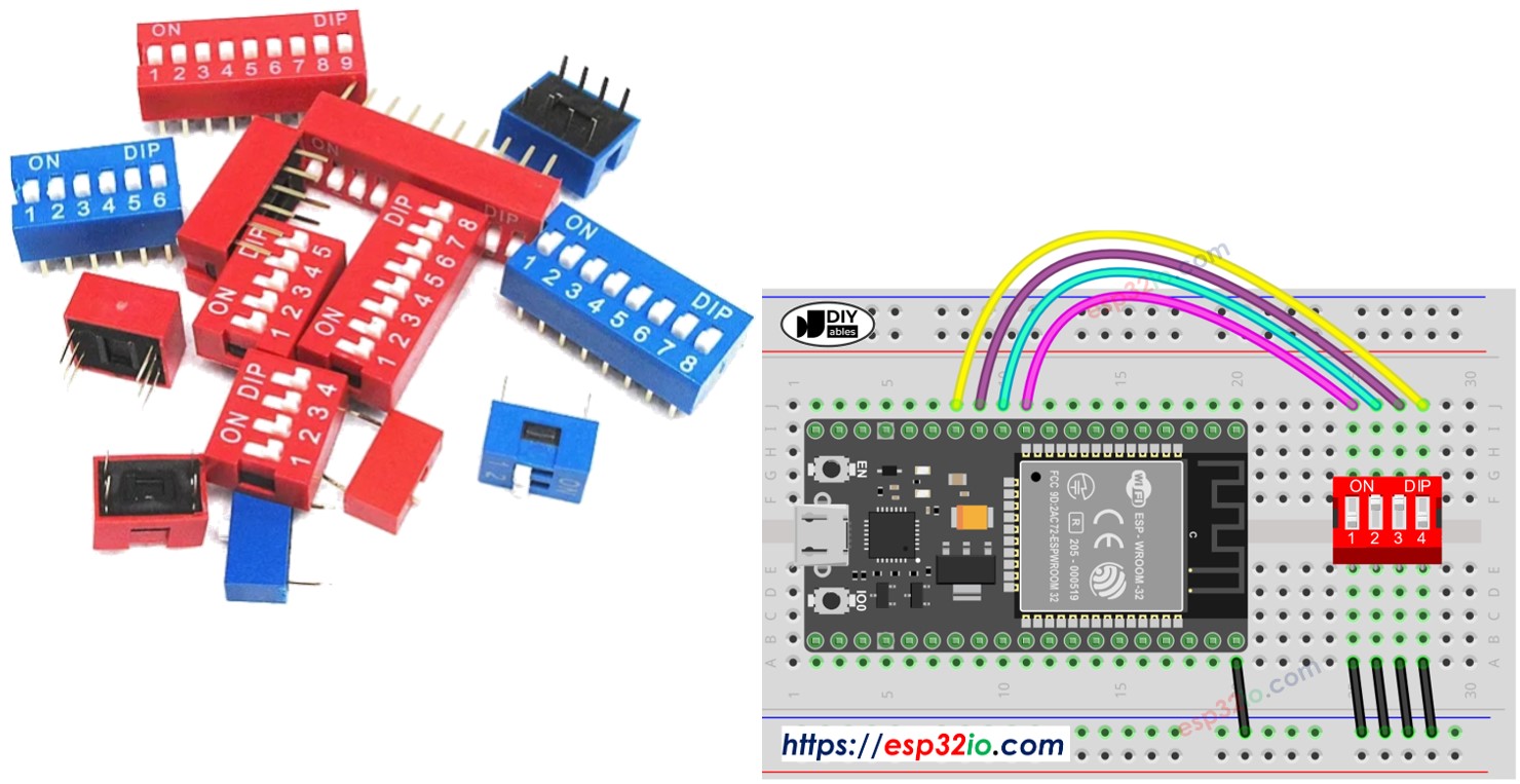 ESP32 with DIP Switch