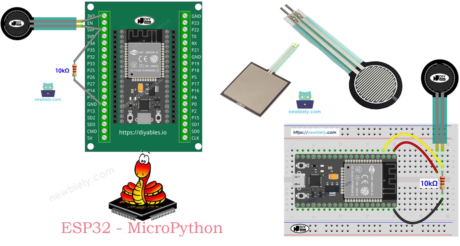 ESP32 마이크로파이썬 및 힘 센서