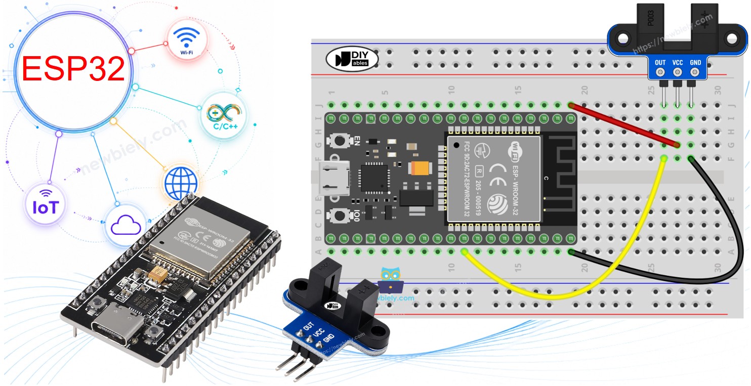 ESP32와 ir 슬롯형 광학 속도 센서