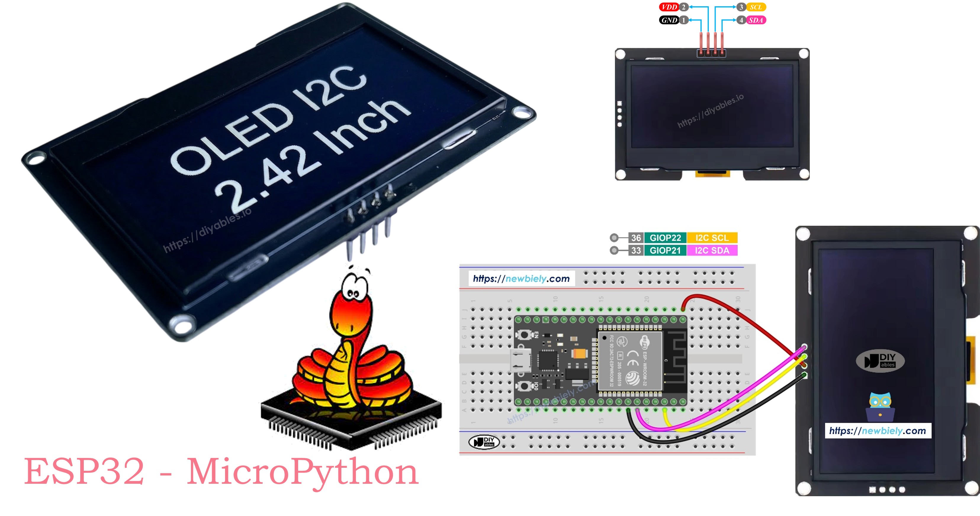ESP32 마이크로파이썬 oLED ssd1309