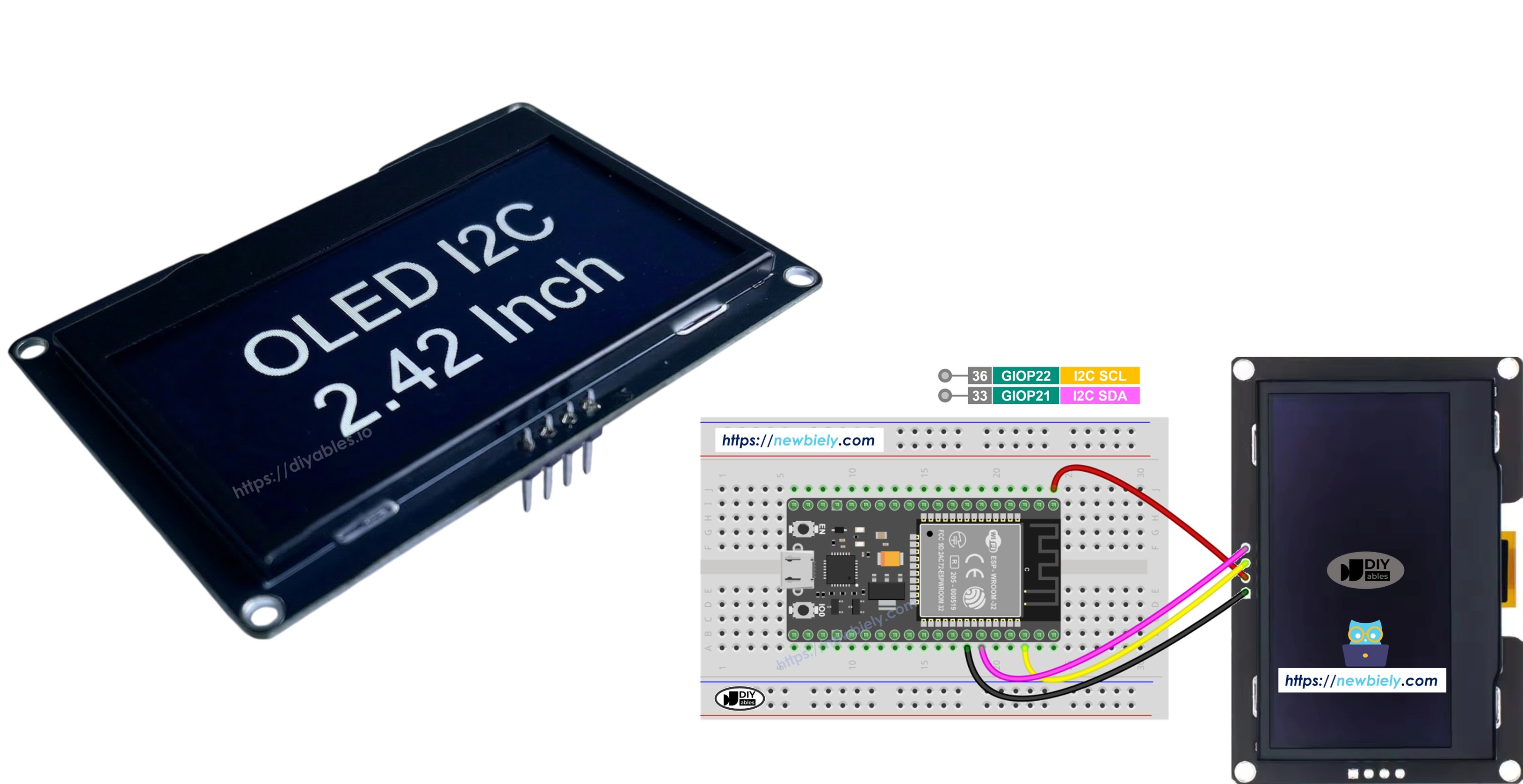 ESP32 ssd1309 2.42인치 oLED