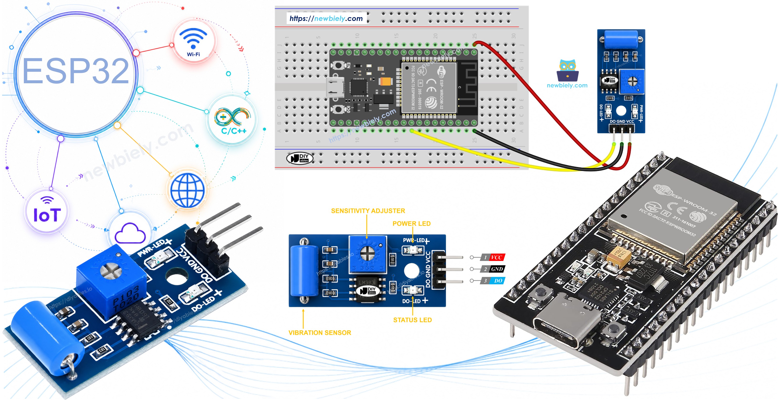 ESP32 sw-420 진동 센서
