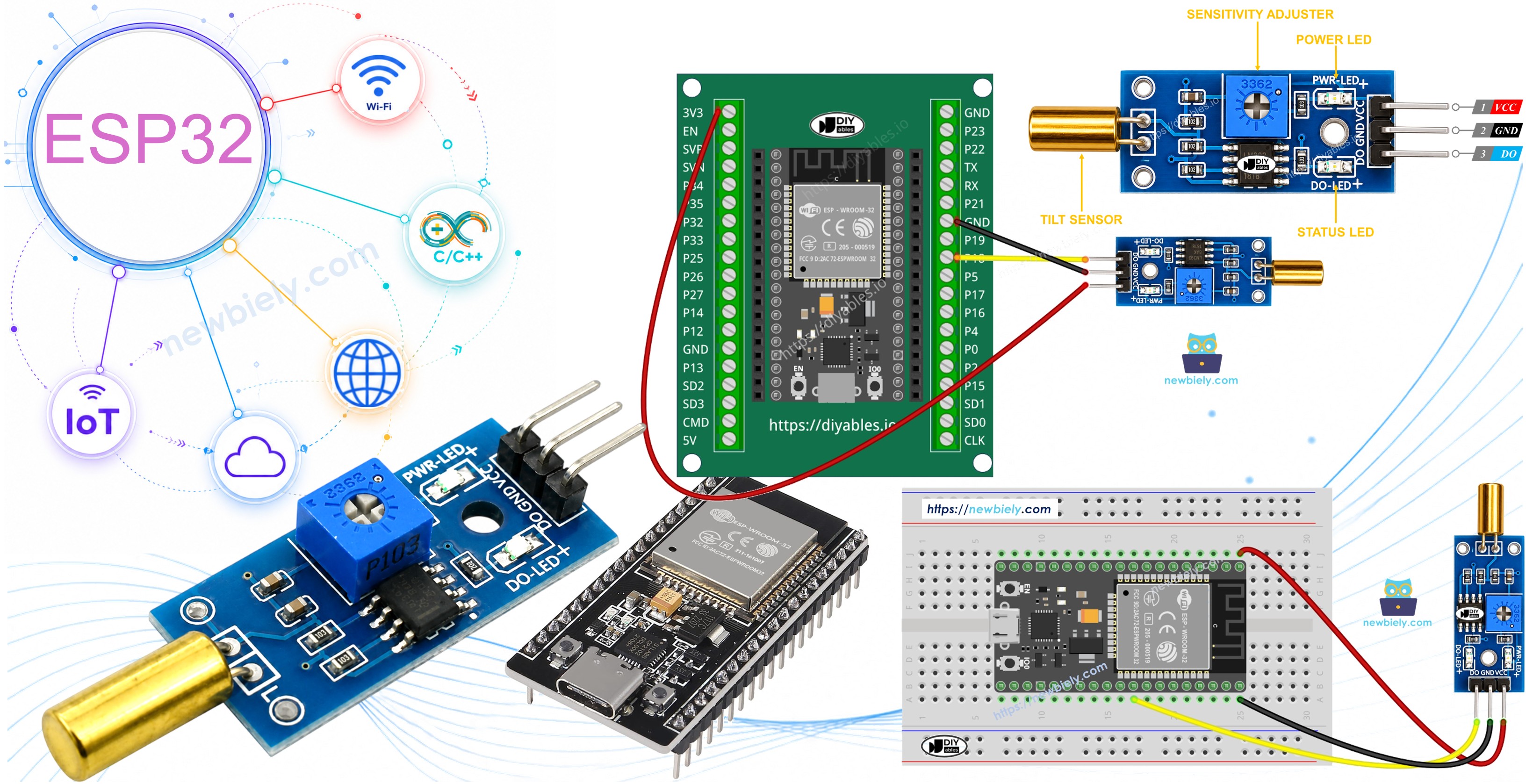 ESP32 sw520d 기울기 센서