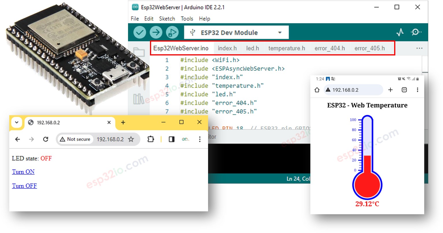 ESP32 web browser