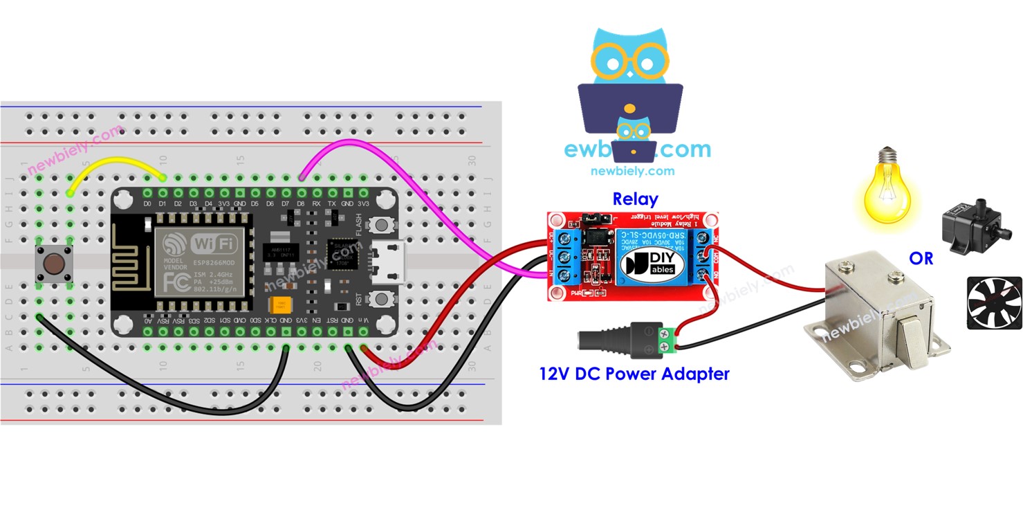 ESP8266 - 버튼 - 릴레이