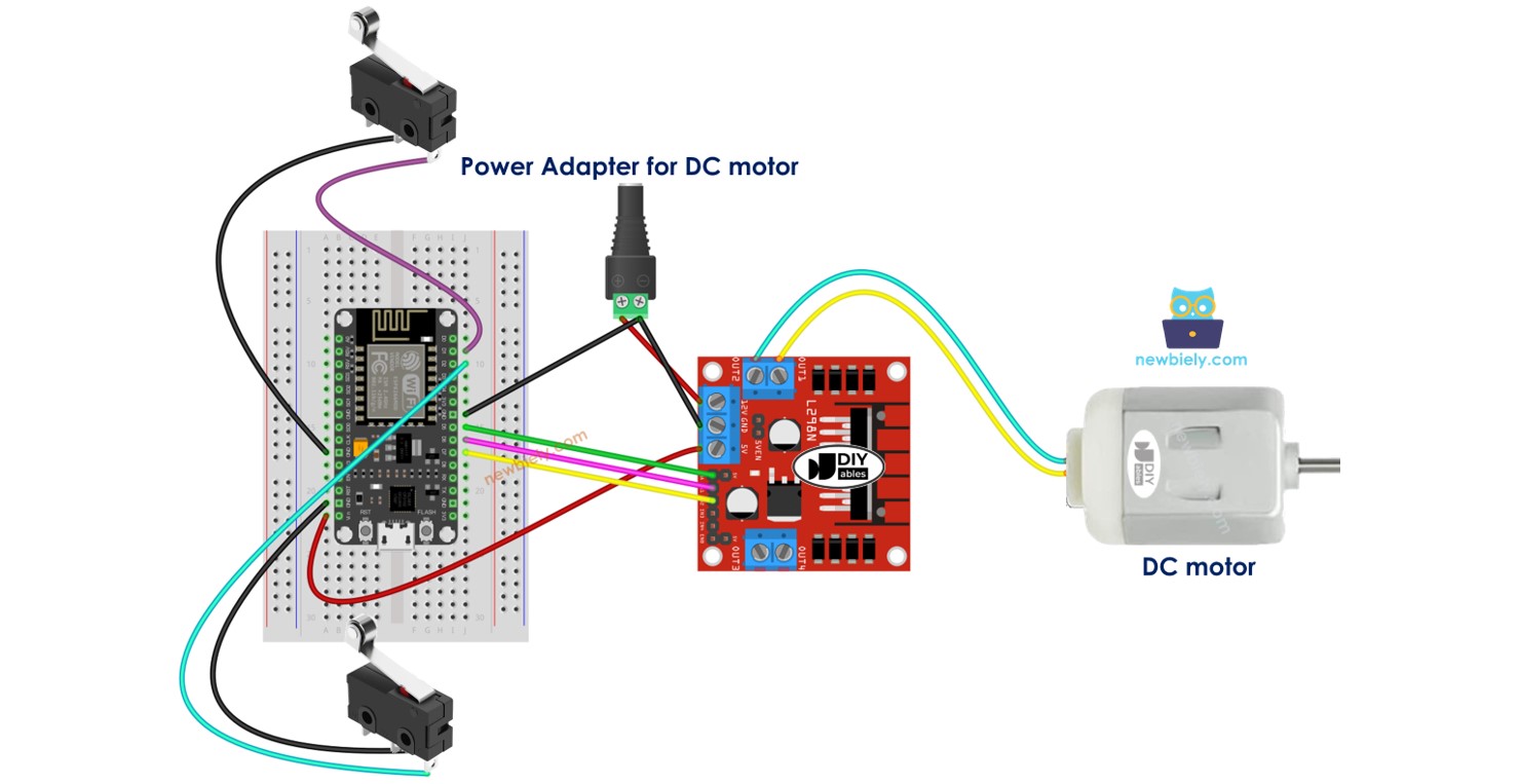 ESP8266 DC 모터 리미트 스위치 ESP8266 DC Motor Limit Switch