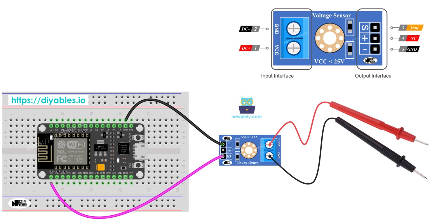 ESP8266 NodeMCU 전압 센서